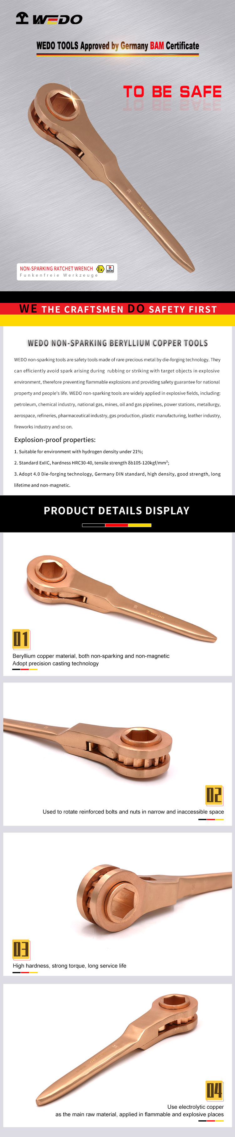 NEW ARRIVIAL NON-SPARKING RATCHET WRENCH(图1)